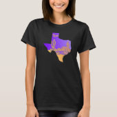 Texas State Map woestijn landschap Cacti Hand Draw T-shirt (Voorkant)