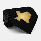 Texas State Metallic Gold Stropdas (Opgerold)