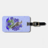 Texas State Mockingbird & Bluebonnet Flower Bagagelabel (Voorkant horizontaal)