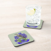 Texas State Mockingbird & Bluebonnet Flower Bier Onderzetter (Rechterzijde)