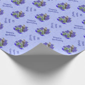 Texas State Mockingbird & Bluebonnet Flower Cadeaupapier (Hoek)