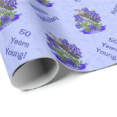 Texas State Mockingbird & Bluebonnet Flower Cadeaupapier (Rol Hoek)