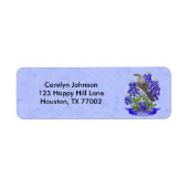 Texas State Mockingbird & Bluebonnet Flower Etiket (Voorkant)