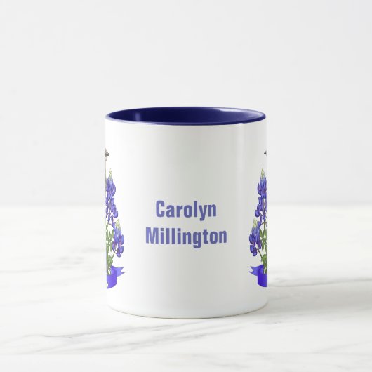 Texas State Mockingbird & Bluebonnet Flower Mok (Midden)