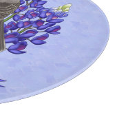 Texas State Mockingbird & Bluebonnet Flower Snijplank (Hoek)