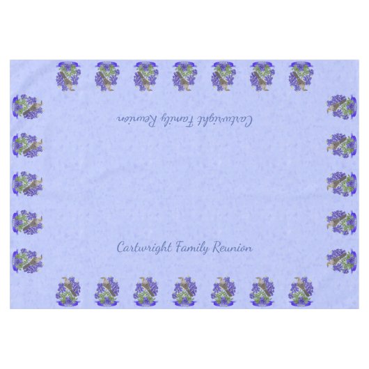 Texas State Mockingbird & Bluebonnet Flower Tafelkleed (Voorkant (Horizontaal))