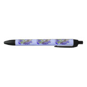 Texas State Mockingbird & Bluebonnet Flower Zwarte Inkt Pen (Bodem)