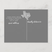 TEXAS State Moving Notice Post Kaart (Achterkant)