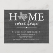 TEXAS State Moving Notice Post Kaart (Voorkant)