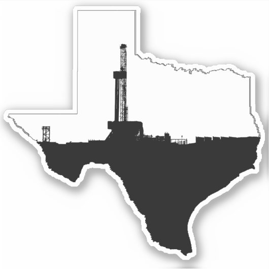 Texas State Oil Drilling Rig Sticker (Voorkant)