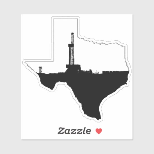 Texas State Oil Drilling Rig Sticker (Vel)