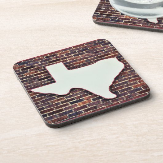 Texas State on a Brick Wall Onderzetter Set (Linkerzijde)