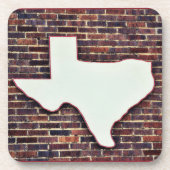 Texas State on a Brick Wall Onderzetter Set (Voorkant)
