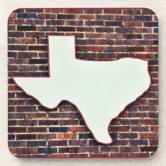 Texas State on a Brick Wall Onderzetter Set (Voorkant)