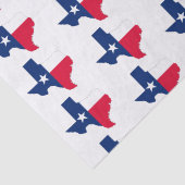 Texas State Outline en de kleuren van de vlag, Tissuepapier (Detail)