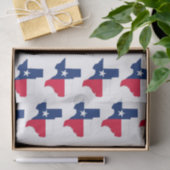 Texas State Outline en de kleuren van de vlag, Tissuepapier (Geschenk)