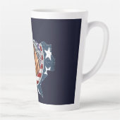 Texas State Outline Verenigde Staten Horse Latte Mok (Rechts)