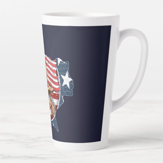 Texas State Outline Verenigde Staten Horse Latte Mok (Rechts)