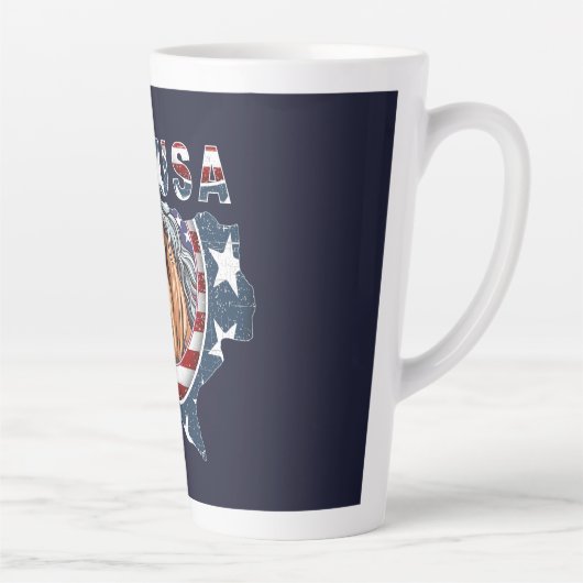 Texas State Outline Verenigde Staten Horse Latte Mok (Rechts)