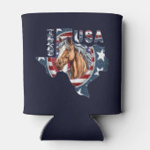 Texas State Overzicht USA Paard Blikjeskoeler (Achterkant)