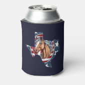 Texas State Overzicht USA Paard Blikjeskoeler (Blikje Achterkant)