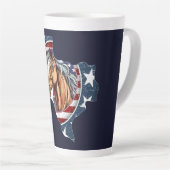 Texas State Overzicht USA Paard Latte Mok (Rechterhoek)