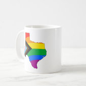 Texas State Pride LGBTQ Progress Pride Koffiemok (Voorkant links)