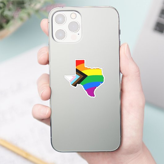 Texas State Pride LGBTQ Progress Pride Sticker (Telefoon)