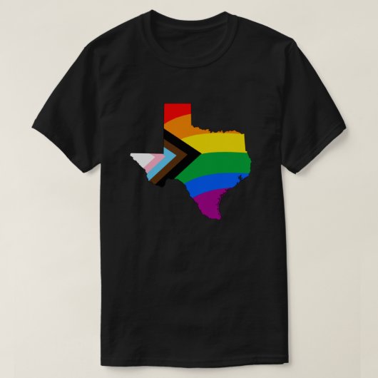 Texas State Pride LGBTQ Progress Pride T-shirt (Design voorkant)