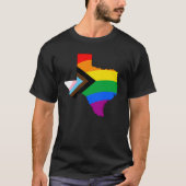 Texas State Pride LGBTQ Progress Pride T-shirt (Voorkant)