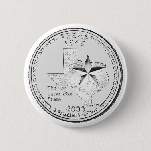 Texas State Quarter Ronde Button 5,7 Cm (Voorkant)