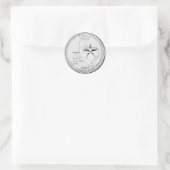 Texas State Quarter Ronde Sticker (Tas)