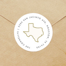 Texas State Return-adreslabels