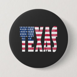 Texas state ronde button 7,6 cm