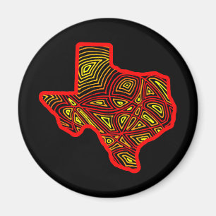 Texas State Scribbleprint Magneet