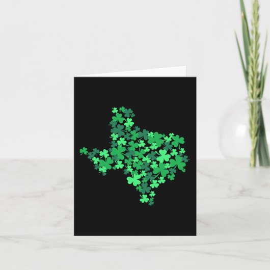 Texas State Shamrock Lucky Texan St Patrick Day Gi Kaart (Voorkant)