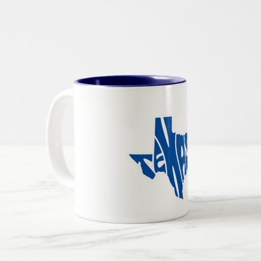 Texas State Shape Coffee Mok (Voorkant links)