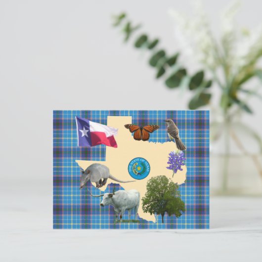 Texas State Symbols Briefkaart (Staand voorkant)