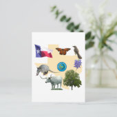 Texas State Symbols Briefkaart (Staand voorkant)