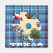 Texas State Symbols Magneet (Voorkant)