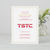 Texas State Technical College Afstuderen Folie Uitnodiging (Staand Voorkant)