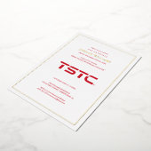 Texas State Technical College Afstuderen Folie Uitnodiging (Gedraaid)