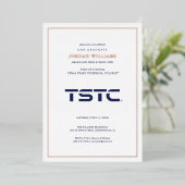 Texas State Technical College Afstuderen Folie Uitnodiging (Staand Voorkant)