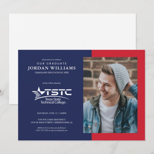 Texas State Technical College Graduation Aankondiging (Voorkant / Achterkant)
