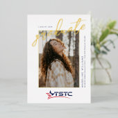 Texas State Technical College Graduation Folie Uitnodiging (Staand Voorkant)