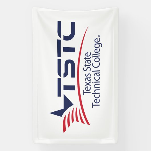 Texas State Technical College Logo Spandoek (Verticaal)
