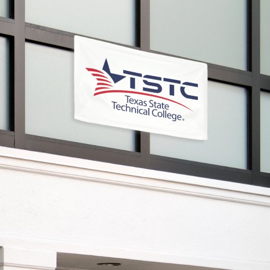 Texas State Technical College Logo Spandoek (Buitenkant Gebouw)
