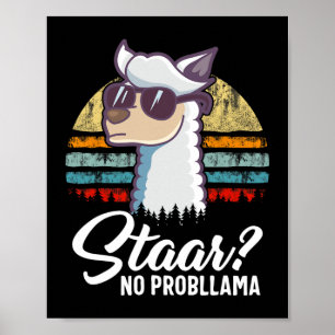 Texas State Test Dag Llama Alpaca voor studenten G Poster