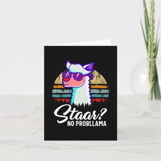 Texas State Test Dag Llama Alpaca voor studenten Kaart (Voorkant)