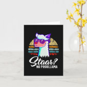 Texas State Test Dag Llama Alpaca voor studenten Kaart (Gele Bloem)